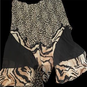 Animal print gauchos